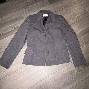 Kasper Women's Size 8L Plaid Blazer Tailored Career Office Business Jacket
